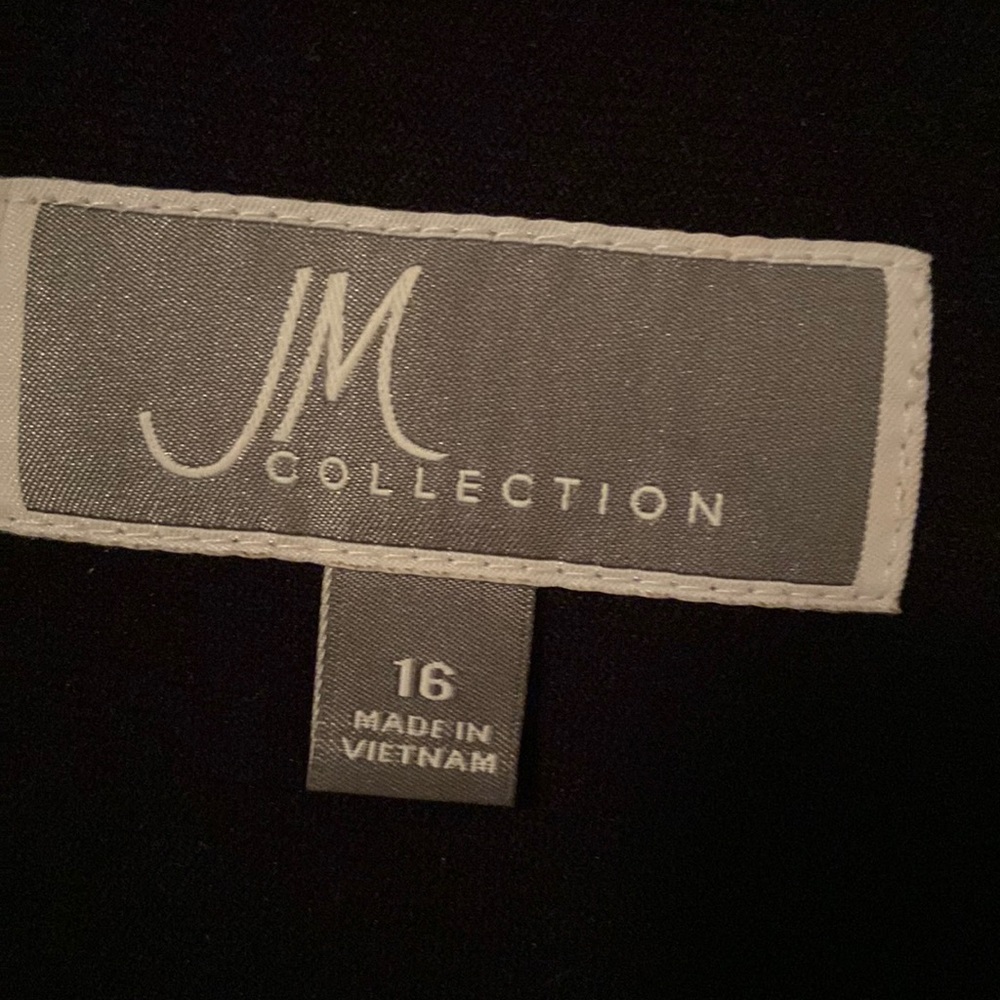 JM Leopard and black open front jacket
